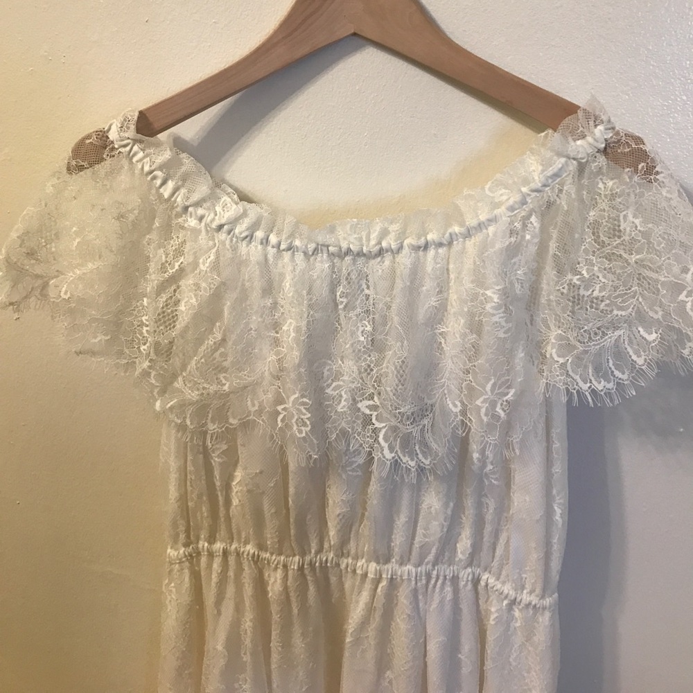 THE KOOPLES NEW WITH TAG Lace white dress size S